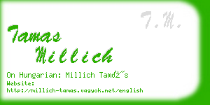 tamas millich business card